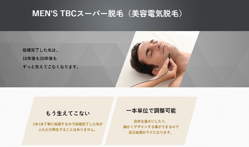 メンズTBCのスーパー脱毛の特長_公式ページ